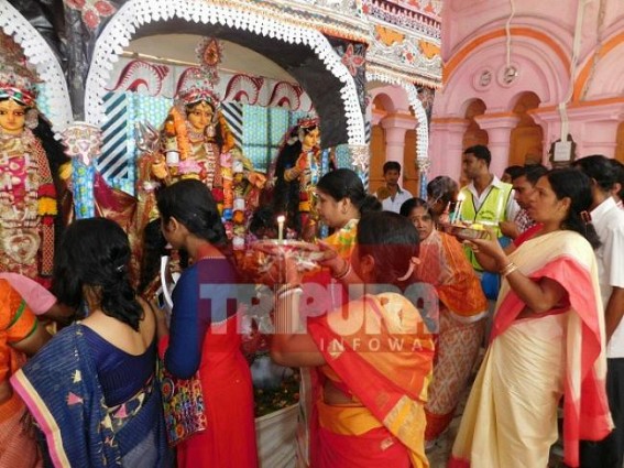 Dasami-Yatra performed at Agartala Durga Bari 