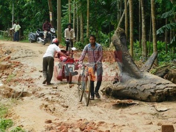 Flood damages continue at Agartala : Tripura Govt's flood management committee yet to start functioning