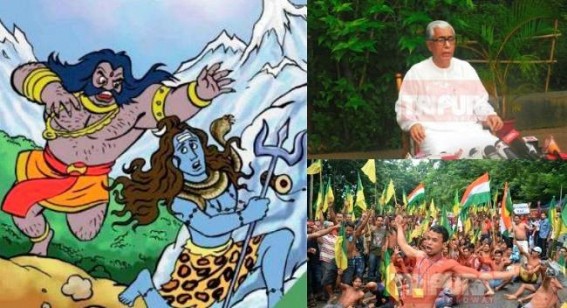 BJP raises slogan, 'Manik Sarkar Hay, hay' : Deodhar says, 'IPFT has turned like 'Bhasmasura' for Manik Sarkar who was powered by Sarkar himself' !