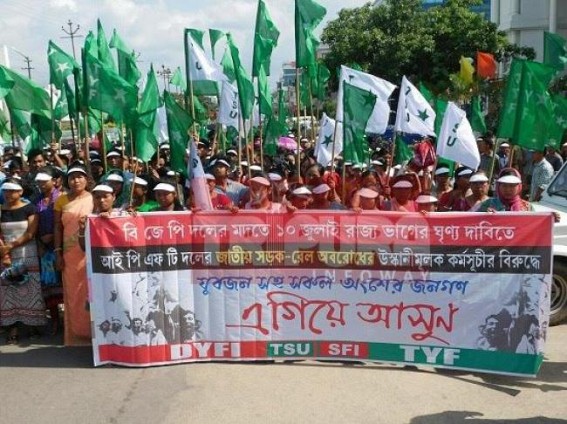 Left front Youth Wings, Student Union oppose IPFT transport-strike