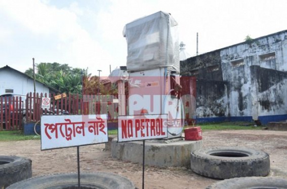 With internet shutdown, Fuel Crisis adds in Tripura's problem-list ahead of Durga Puja : No logic behind the Fuel Crisis created by Fascist CPI-M Govt !