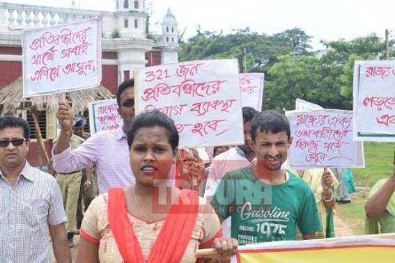 Physically challenged people demand recruitment