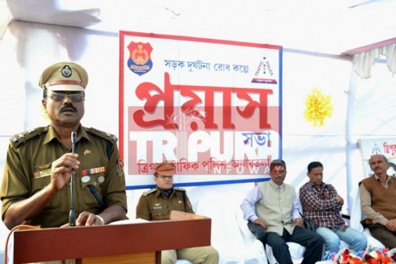West Traffic SP alerts about increasing accidents in Tripura 