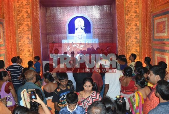 Durga Puja celebration begins at Agartala on Choturthi evening