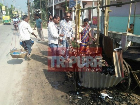 Poor womanâ€™s shop burnt