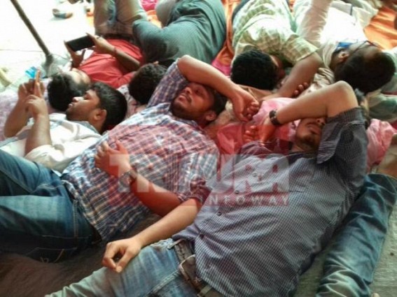 Day 4 of hunger strike by Tripura unemployed youths : 2 youths fall sick, 1 admitted in GB hospital : Agriculture Minister shows 'No Mercy' !