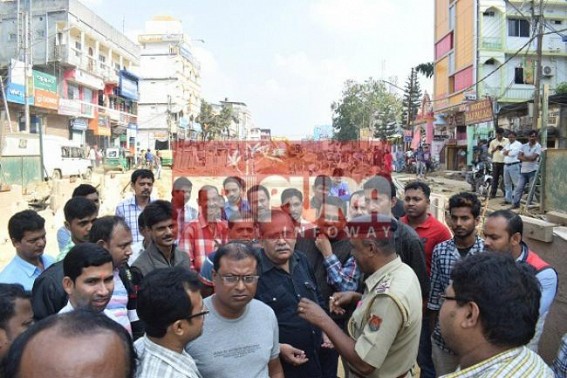 Flyover work stopped at Battala : Dispute among authority & businessmen