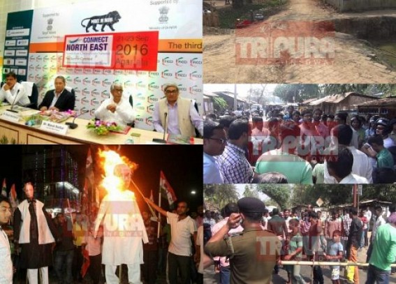 NE Connectivity Summit ends with melodrama : 23 year's CPI-M regime left rural Tripuraâ€™s roadway in pathetic shape : angry masses blocked road for 4 hrs