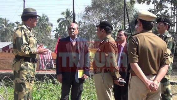 Modi Govt concerns about Tripura Border issues : Madhukar Gupta Committee Chief arrives  to inspect Indo-Bangla checkpost, smuggling, border security, fencing works 