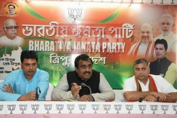 IPFT, BJPâ€™s joint statementâ€™s release today : Ram Madhav, Himanta Biswa to address press 