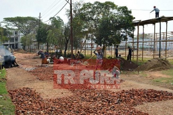 Preparation for Agartala Book fair on peak