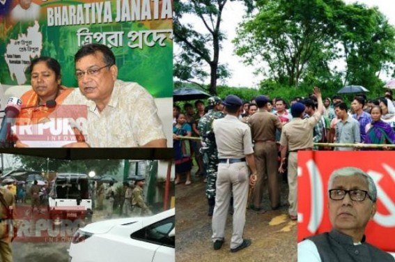 'Manik Sarkar was not blocked by BJP, IPFT but by angry mob', says BJP : Manik Sarkar again faced 'blockage' today at Raishyabari 