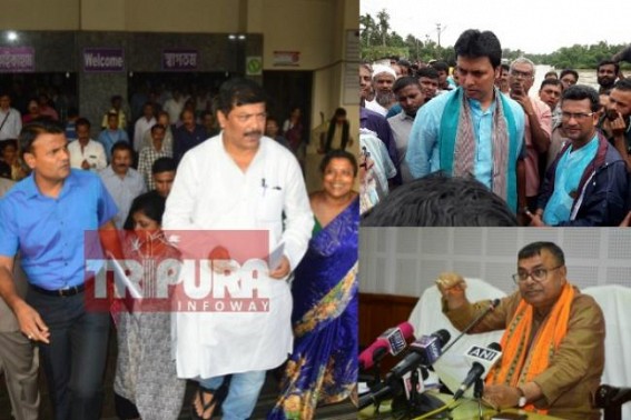 Ahead of BJP Govt's 100 Days completion, Health Minister, Education Minister, Chief Minister swings into action on various fronts : Health Minister inaugurates E-Hospital initiative, CM undertakes flood-relief, Education Minister's focus on corrupt TBSE 