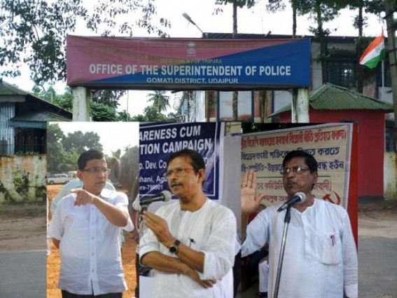 Police registered Cases against 3 CPI-M top leaders along 150 party activists for holding rally without permission at Udaipur