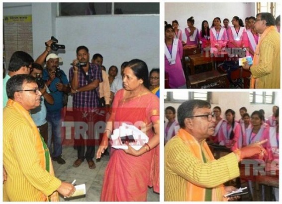 Education Ministerâ€™s Media Circus continue with Teachers, Students : Ratan Lalâ€™s regular â€˜muscle flexingâ€™ visits with Cameramen disturbs Education, haunts hapless Women College Students