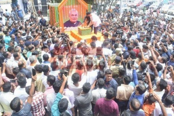 Vajpayee's ashes to be immersed in Tripura rivers today 