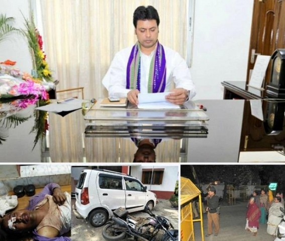 BJP, RSS's statewide violence cripples law and order in Tripura  : Tension at West District, Srpahijala District, Biplabâ€™s  Organized Terror continue, Democracy butchered under JUMLA Era