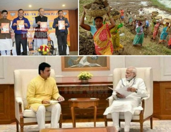 JUMLA Era, FAKE promises : MGNREGA works slashed in Tripura, Work-Draught cripples rural economy, Rs. 340 wage promise to poor fades away