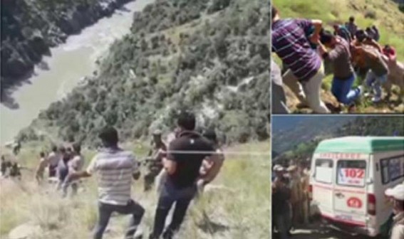 14 die as bus falls into gorge in J&K