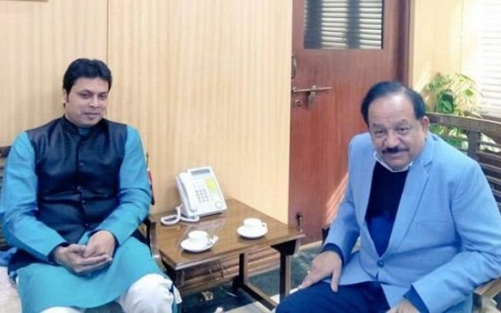 Biplab Deb met Union Minister Dr. Harsh Vardhan, discussed biodiversity of Northeast region