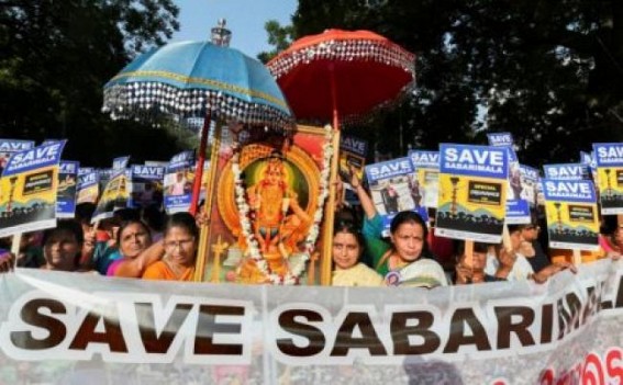 2 women stopped 1km from Sabarimala, police lathi-charge protesters