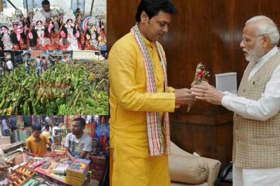 No Financial package from Modi, Tripura under massive distress : Price hike, crisis situation depressed Laxmi Puja festival in poor families : MGNREGA mandays scarcity affected rural, ADC areas