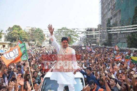 BJP plays 'Saffron-Holy'  in Tripura 