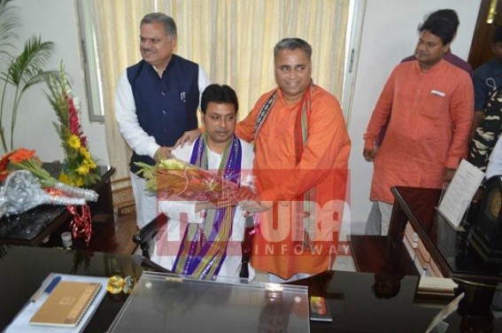 Tripuraâ€™s 1st BJP Govt headed by Biplab Deb assumes charge : Starts journey at Civil Secretariat as 'Tripura CM '