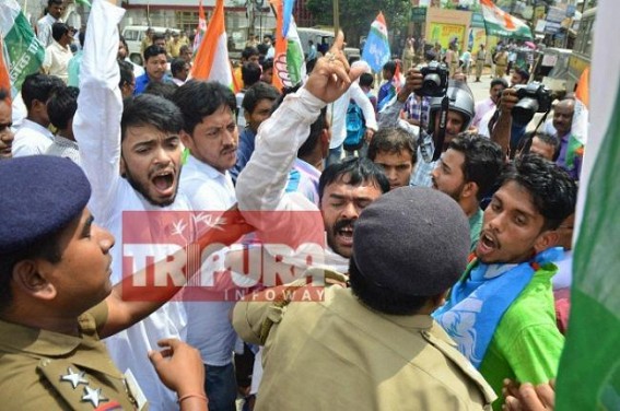 Congress launches AKROSH rally in Tripura to protest against party offices bulldozing by BJP Govt : All arrested  