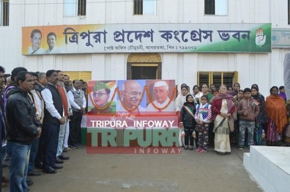Congress observes Republic Day : Pays tributes to Gandhi, Netaji, Nehru 