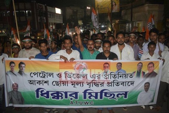 Congress protests against 'massive' fuel price hikes