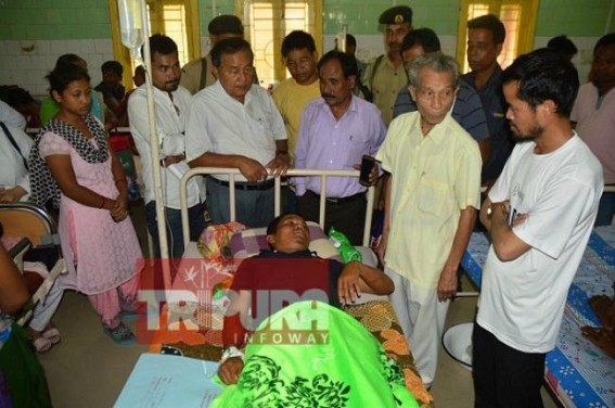 BJP, IPFT continuous clashes expose â€˜Unholy Allianceâ€™ : 7 IPFT activists severely beaten by BJP with chains, rods at South Tripura : 2 serious at GB Hospital