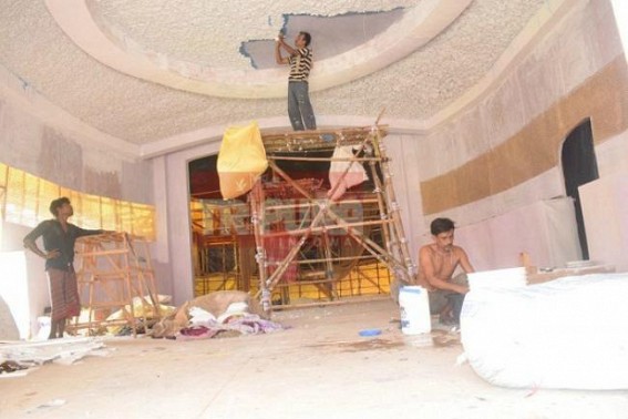 Preparations for Durga Puja on peak at Agartala