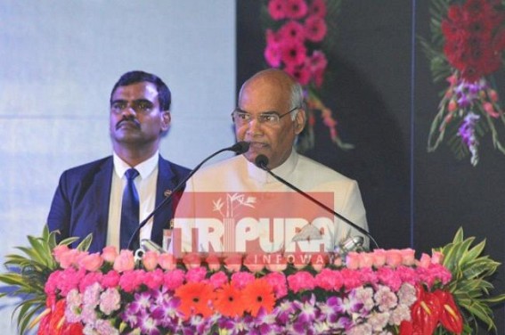 Narendra Modiâ€™s â€˜Act Eastâ€™ Policy in action : '500 km roadway projects are undergoing in Tripura at Rs. 6000 croreâ€™s investmentâ€™ : President 
