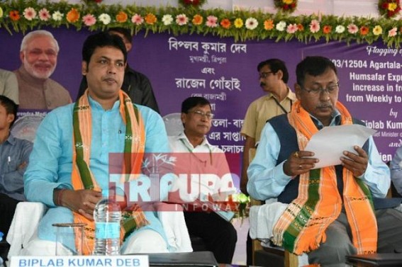Rajen Gohain arrives in Agartala to launch second service of Humsafar Express  