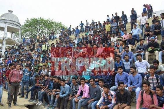 Police, TSR Job aspirants gather at Astabol Stadium, Circuit house to meet CM