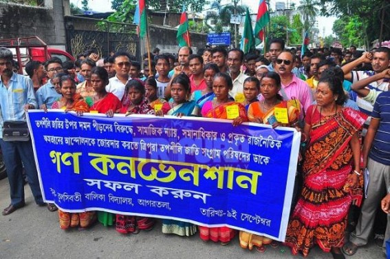 SC community protests with various demands 