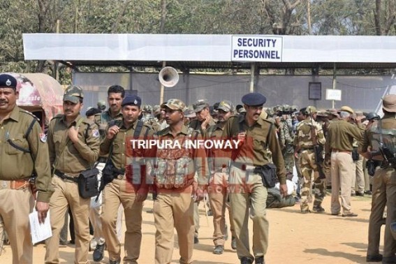 Tripura Assembly Election : Polling personnel left for Poll-stations, Security blanket across state 
