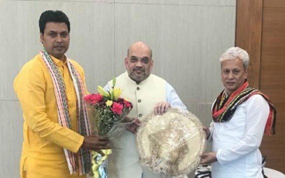 Amit Shah calls Tripura Deputy CM for Karnataka Election campaigning : CM returns state from Delhi