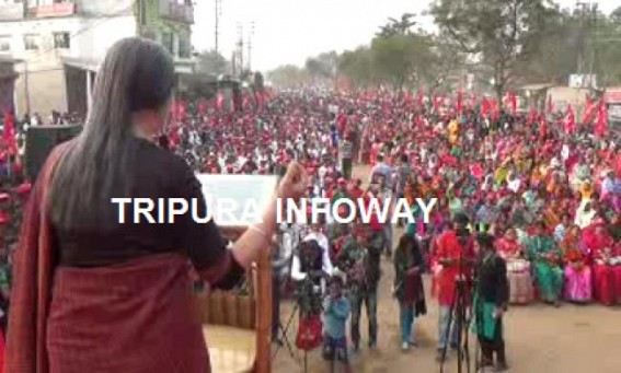 Brinda  Karat hits Samir Barman, Sudip Barman at Bishalgarh 