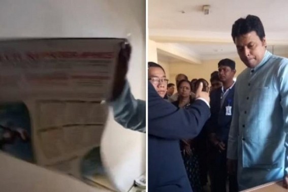 Biplab Deb rebukes Govt employees for variety colours of Cushions in office, calendars on walls