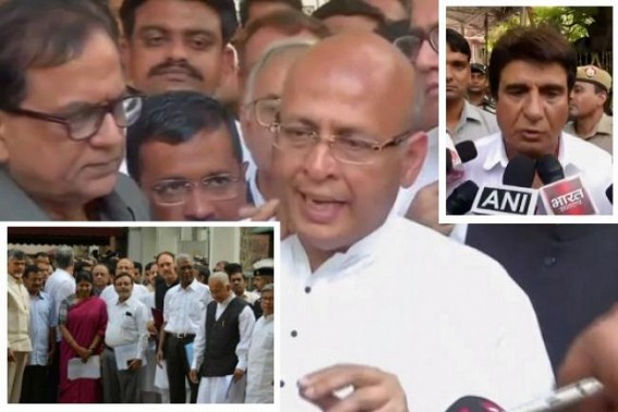 22 Opposition Parties met EC demanding 100% counting of paper slips in Assembly Segments if fault found VVPAT verification, asked EC to respect the â€˜mandateâ€™