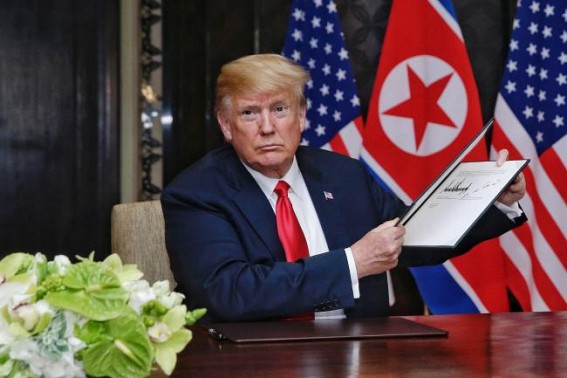 From Japan, Trump doubles down on Biden criticism and embrace of Kim Jong Un