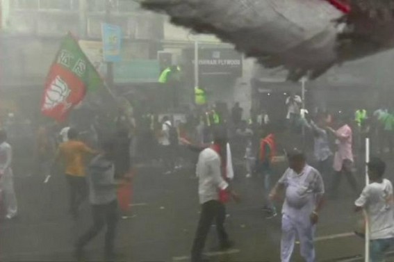 Didi-BJP face-off: Water canons greet saffron brigade at Lalbazar