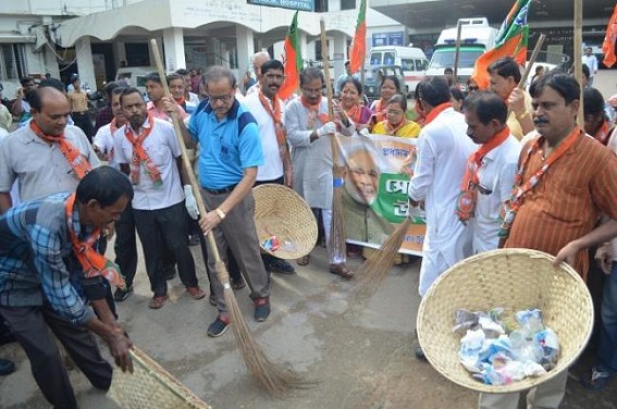Tripura BJP conducted Swachh Bharat Abhiyan to mark Modiâ€™s birthday week