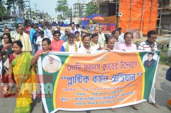 Modi fan club held Anti-Plastic drive in Agartala