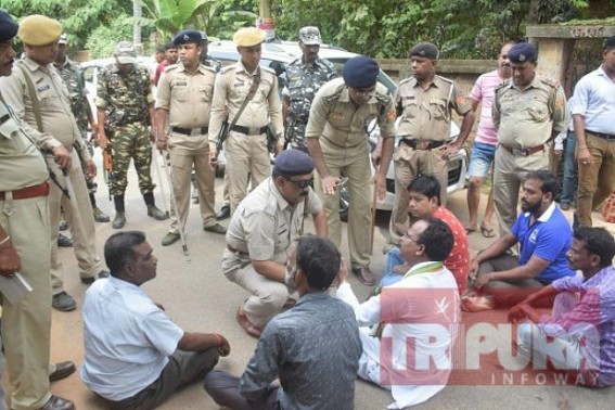 â€˜Turbulenceâ€™ for EC in piloting a Peaceful By-Election in Tripura : Congress, CPI-M Blocked Road, agitated demanding Arrests of BJP hooligans for attacking Voters