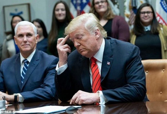 Trump accused of flashing 'middle finger' at female astronaut