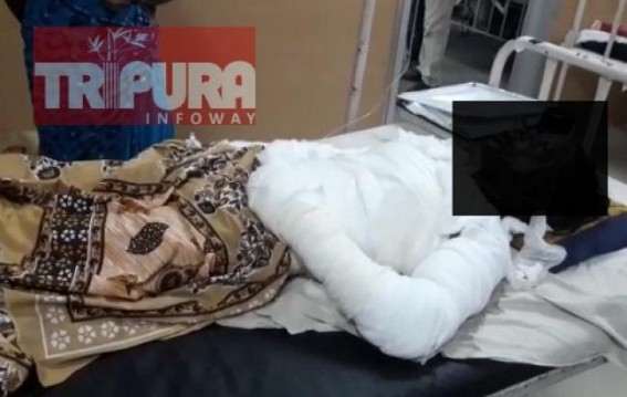 Housewife forced to set fire on body