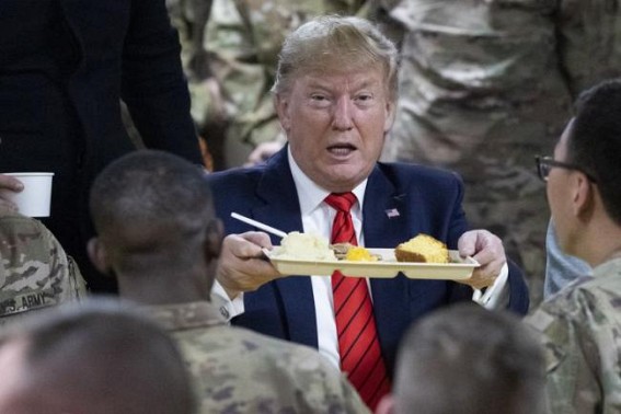 Trump in Af on Thanksgiving, says Taliban wants deal